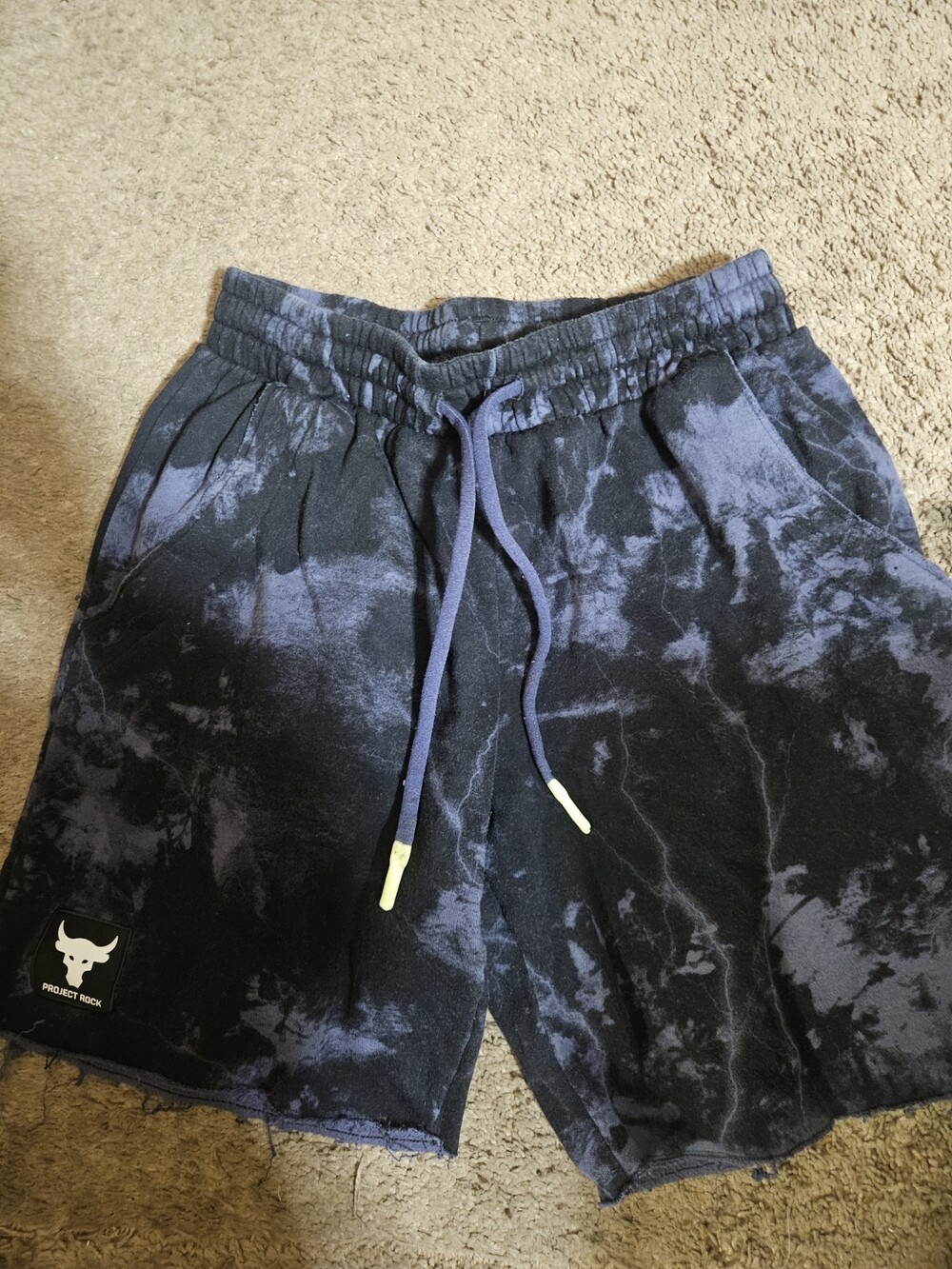 Under Armour Project Rock Shorts Mens M Brahma Bull Athletic